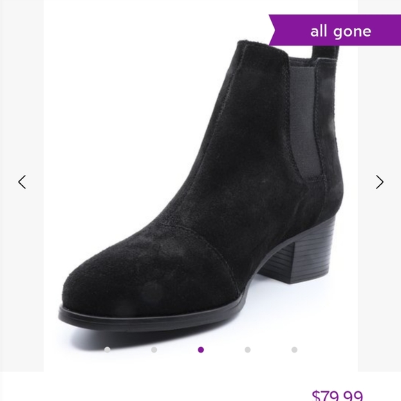Nordstrom BOS&Co Portugal Chelsea black suede waterproof pull on Booties size 9 - Picture 15 of 16
